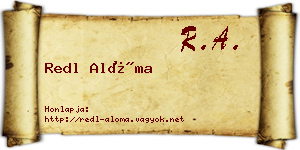 Redl Alóma névjegykártya
